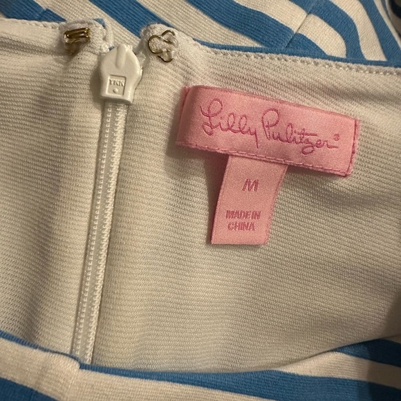 Lilly Pulitzer blue briella stretch stripe mini dress size M - Picture 9 of 11